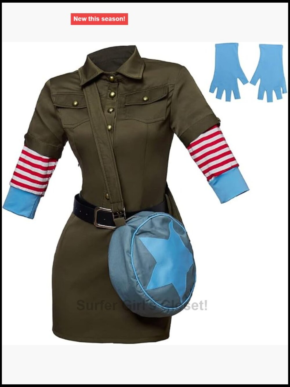 Ramona Flowers Cosplay Costume Cargo Dress & Star Bag Set